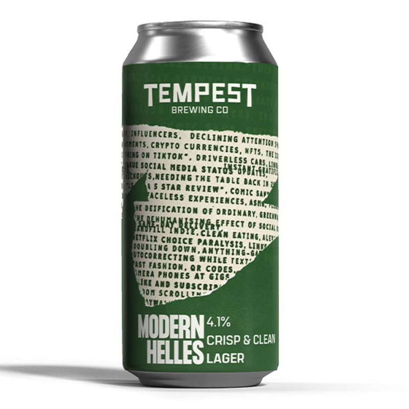 Tempest Brewing Co, Modern Helles Lager, 440ml Can