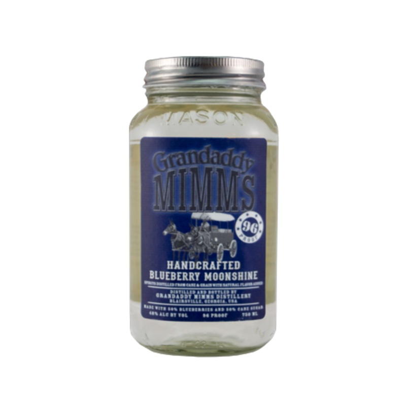 Grandaddy Mimm's Handcrafted Blueberry Moonshine 96 Proof 750 ML