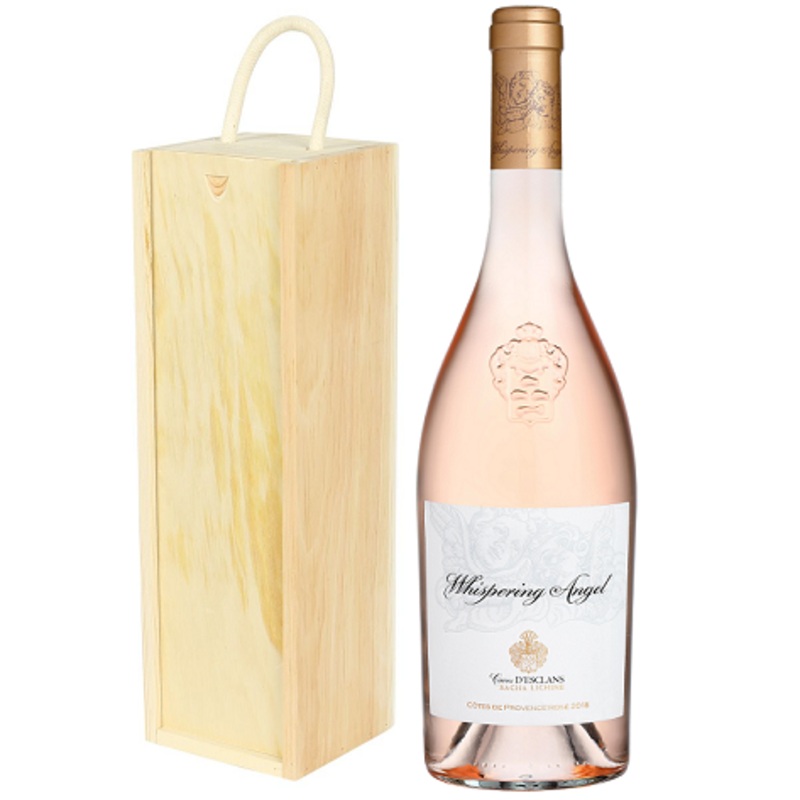 Whispering Angel Ros 2024 + Wooden Gift Box 1 Bottle 75cl + Wooden Gift Box