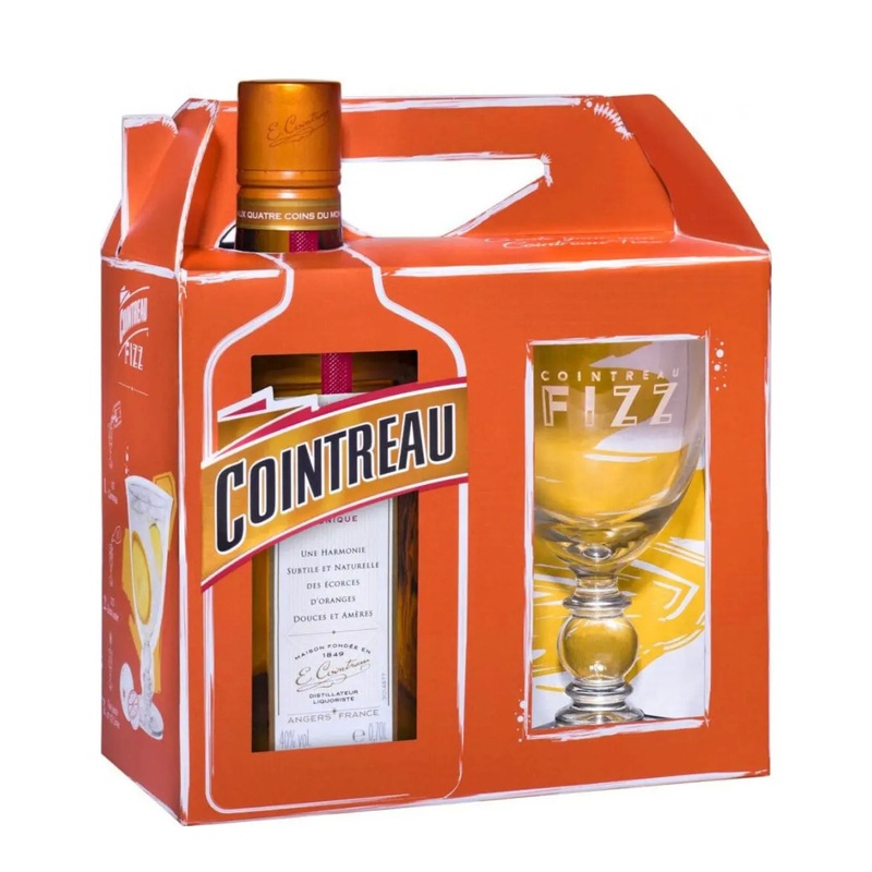 Cointreau Orange Liqueur Glass Gift Pack, 70 cl