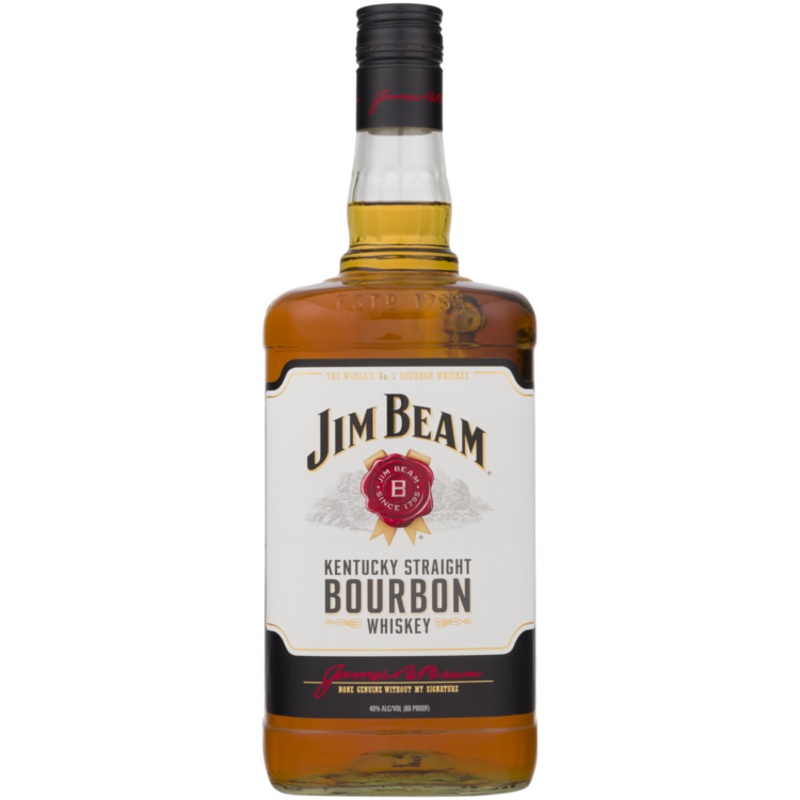 Jim Beam Straight Bourbon White Label 80 1.75 L