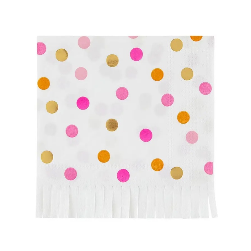 "Sippin' Pretty" Confetti Cocktail Napkins 8 PACK