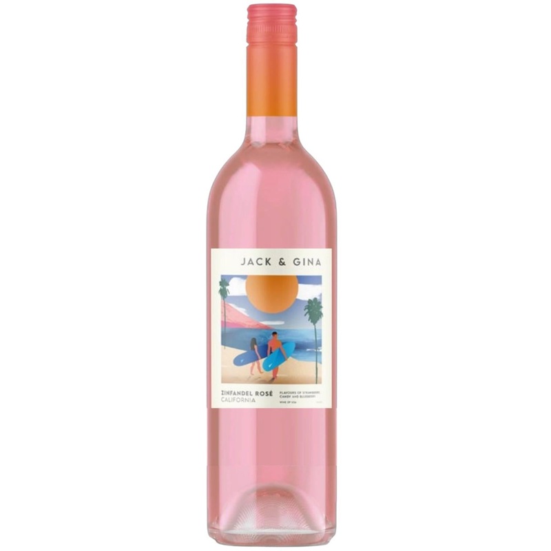 Jack And Gina Zinfandel Rose Wine 75cl