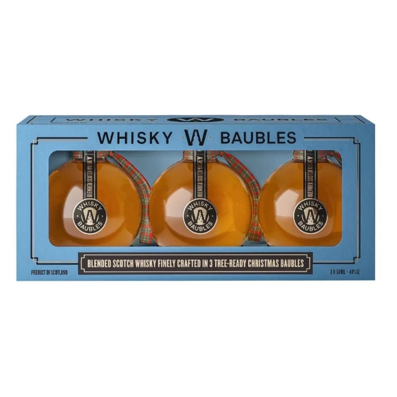 Blended Scotch Whisky Christmas Baubles 3x5cl