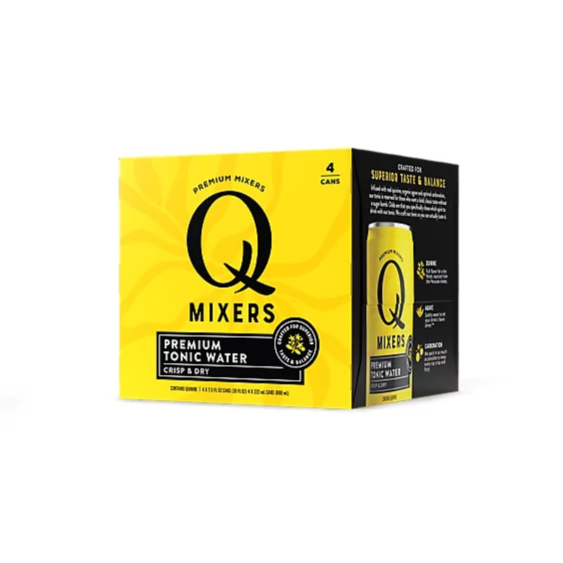 Q Mixers Premium Tonic Water 4 PACK 7.5 OZ CANS
