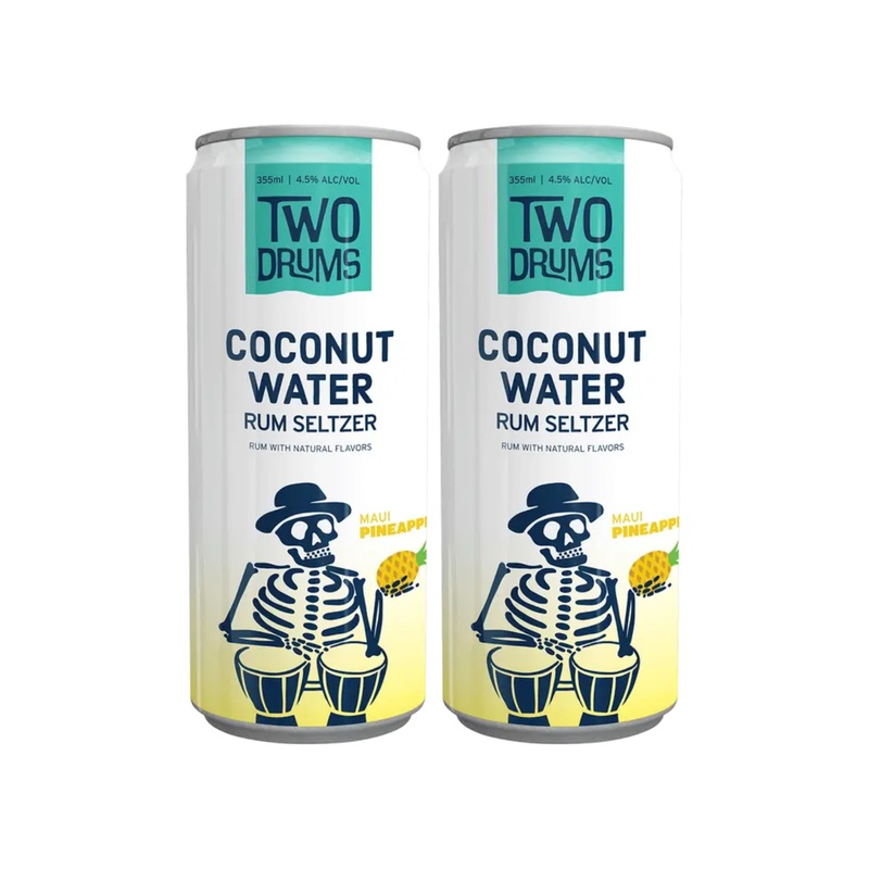 Two Drums Pineapple & Coconut Water Rum Seltzer 4 PACK 12 OZ CANS
