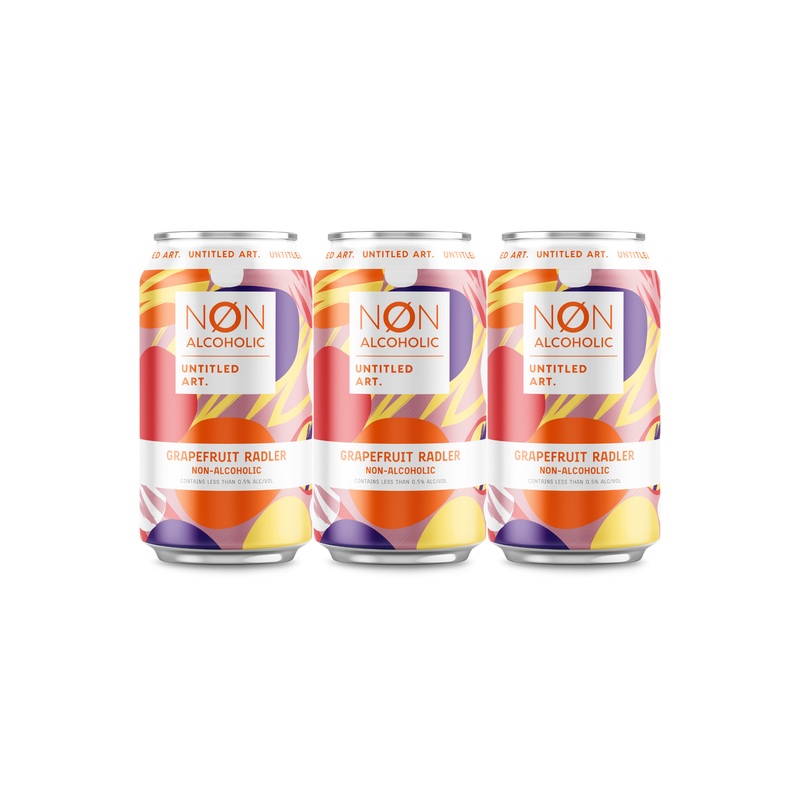 Untitled Art Grapefruit Radler (Non-Alcoholic) 6 PACK 12 OZ CANS