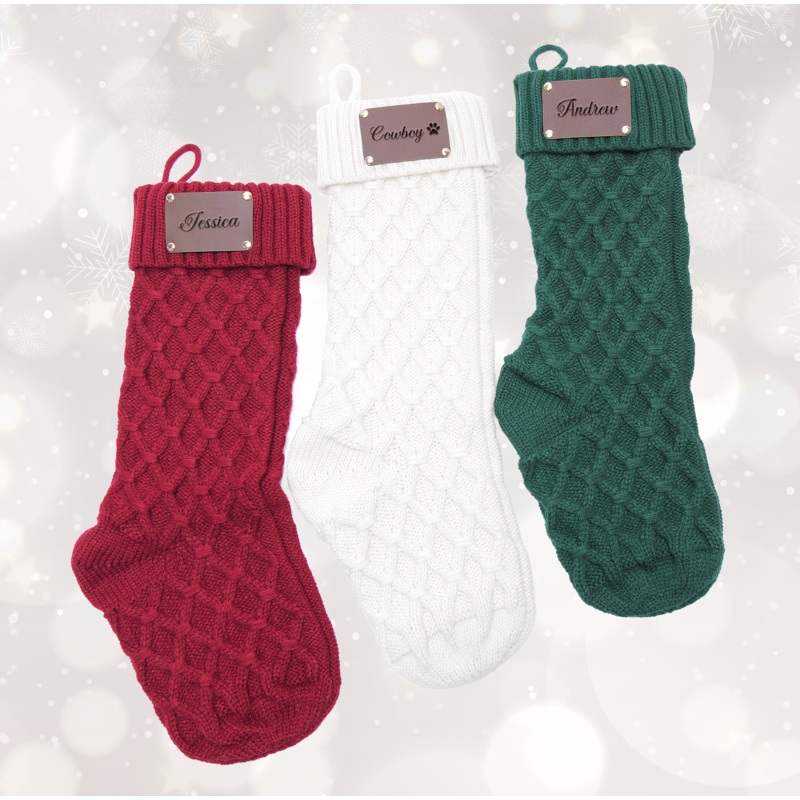 Personalized Christmas Stockings Green