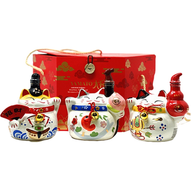 Yamato Lucky Cats Whisky 3 x 375mL