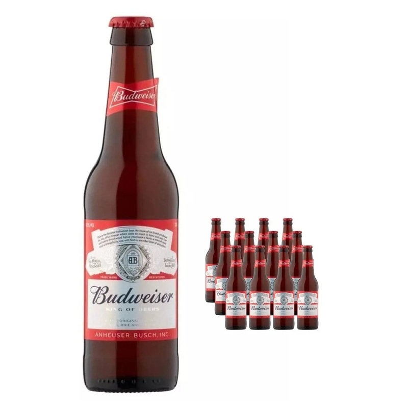 Budweiser Premium Lager Bottle Multipack, 12 x 300 ml
