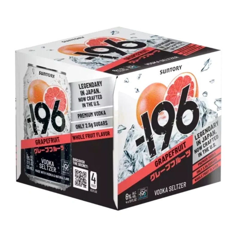 Suntory -196 Grapefruit Vodka Seltzer 4-Pack