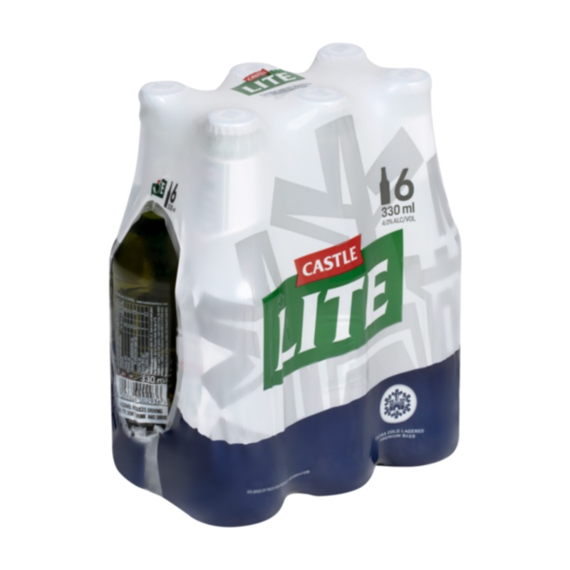 Castle Lite Bottle 330ml 6 Pack 6 Pack