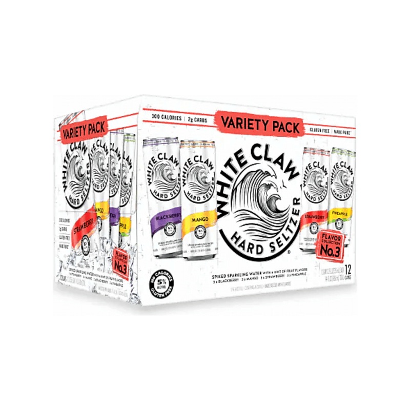 White Claw Hard Seltzer Variety Pack #3 12 PACK 12 OZ CANS