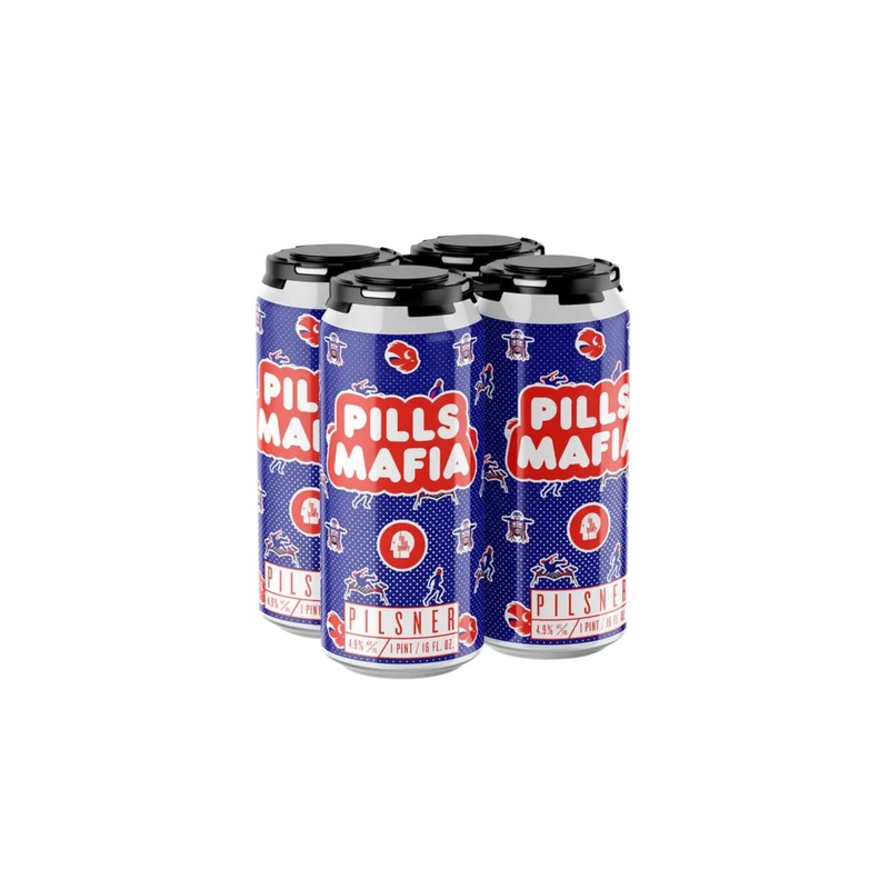 Thin Man Brewing Pills Mafia Pilsner 4 PACK 16 OZ CANS