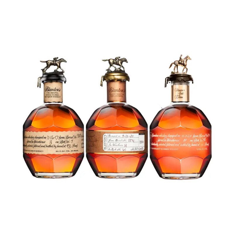 Blanton's Original Single Barrel, Straight From The Barrel & Gold Edition Bourbon Bundle