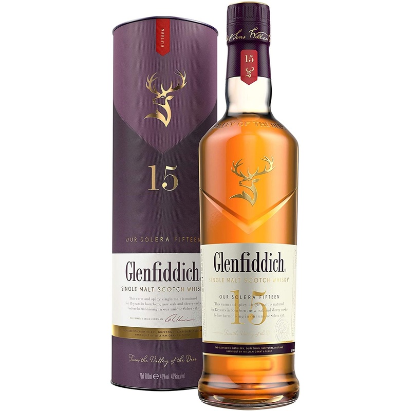 Glenfiddich 15 Year Old Single Malt Scotch Whisky Gift Box 70cl