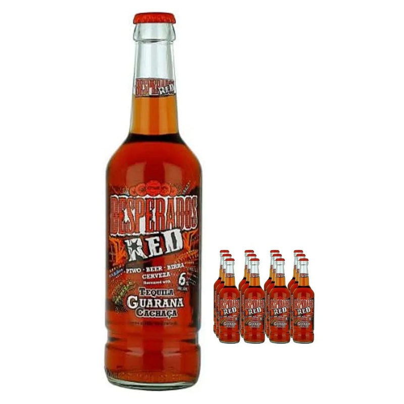 Desperados Red Premium Tequila & Guarana Lager Beer Bottle Multipack, 12 x 400 ml
