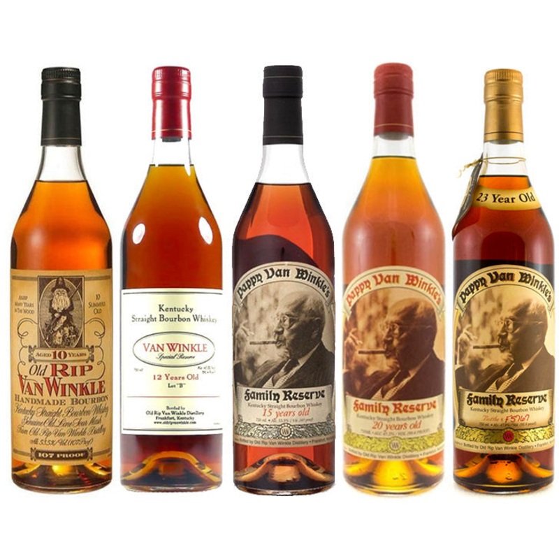 Pappy Van Winkle's 10 Year, 12 Year, 15 Year, 20 Year & 23 Year Bundle