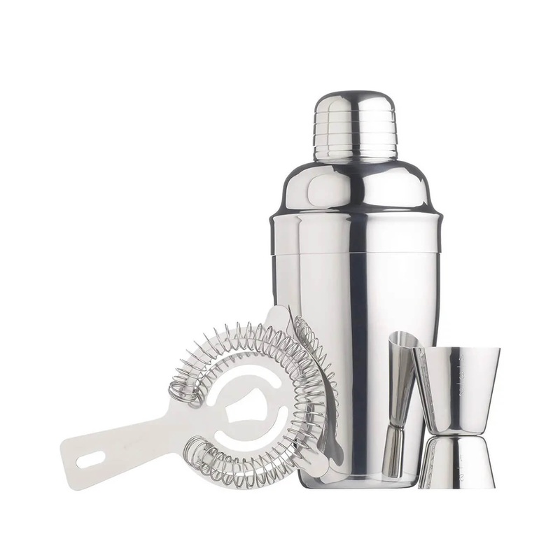 BarCraft Stainless Steel Three Piece Cocktail Gift Set