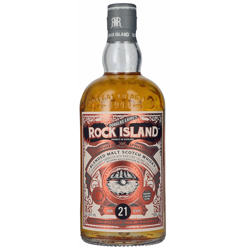 ROCK ISLAND 21 Year Old Blended Malt Scotch Whisky (Gift Tube)