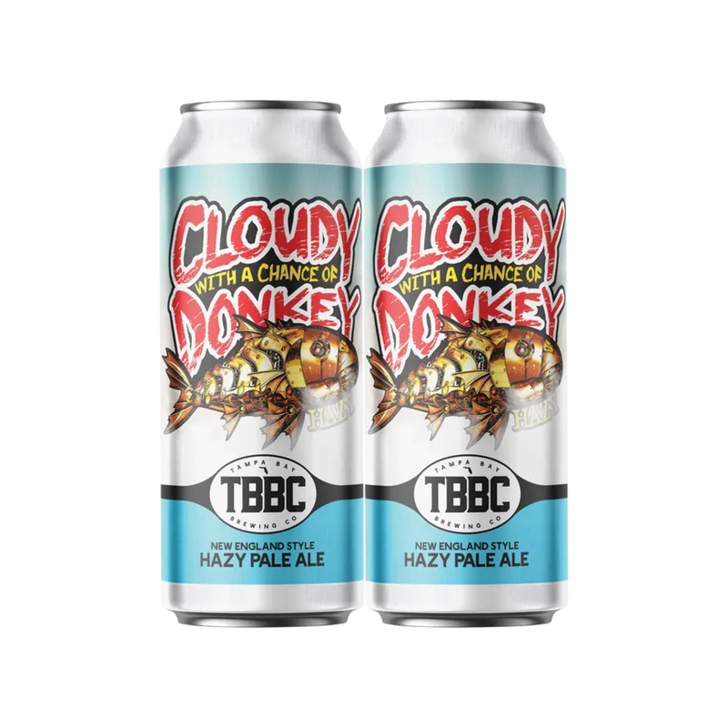 TBBC Cloudy Donkey Hazy IPA 4 PACK 16 OZ CANS