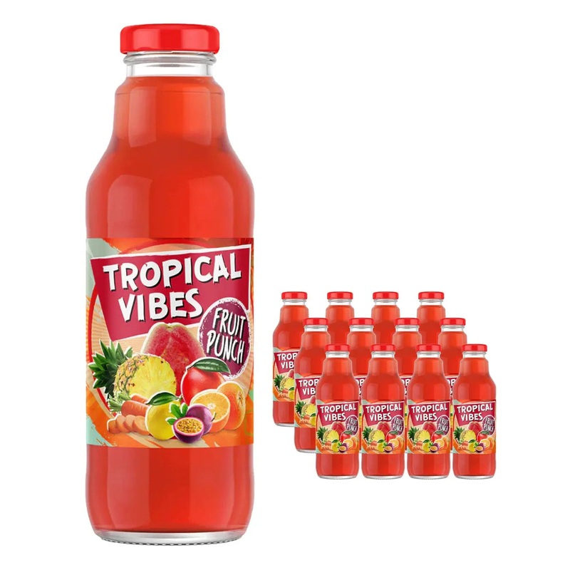 Tropical Vibes Fruit Punch Multipack, 12 x 532 ml