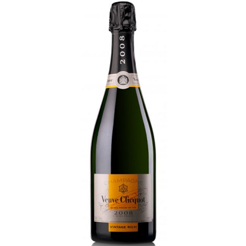 Veuve Clicquot 2008/2012 Vintage Rich Champagne Bottle 75cl 6 Bottle Case 6x75cl