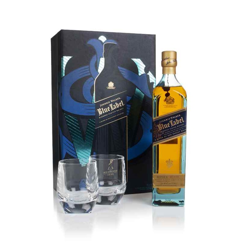 Johnnie Walker Blue Label Gift Set with 2x Glasses 70cl