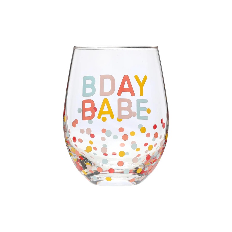 "Bday Babe" Stemless Wine Glass SINGLE