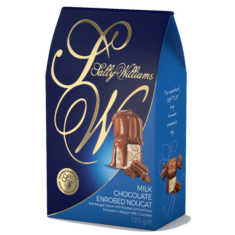 Sally Williams Milk Chocolate Coated Nougat 125g