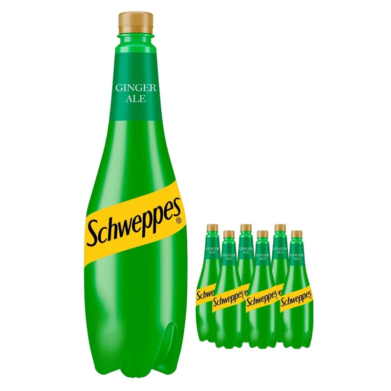 Schweppes Ginger Ale, 6 x 1 L