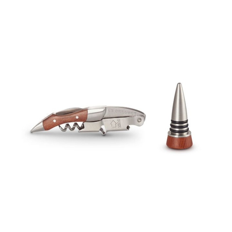 Le Creuset GS-190 Waiter's Corkscrew and Stopper Gift Set