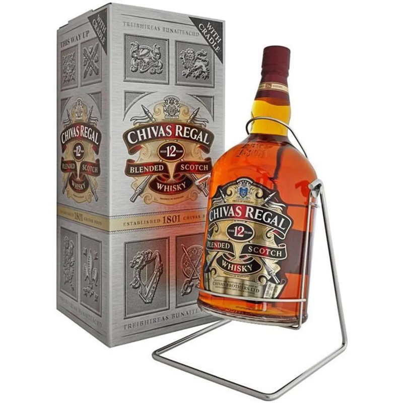 Chivas Regal 12 Year Old Blended Scotch Whisky With Cradle, 4.5 L