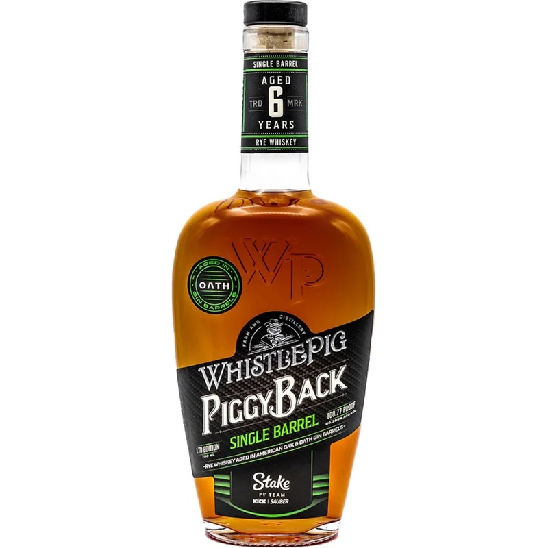 WhistlePig Rye Whiskey Piggyback Stake F1 Team Limited Edition 750 ML