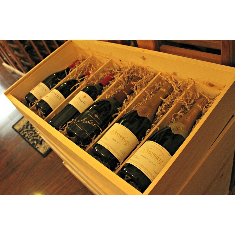6 Bottle Southern Napa Wood Wine Crate