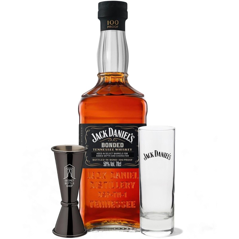 Jack Daniels Bonded Whiskey Glass & Jigger Gift Set 70cl