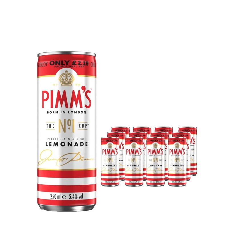 Pimm's & Lemonade Can Price Marked Multipack, 12 x 250 ml