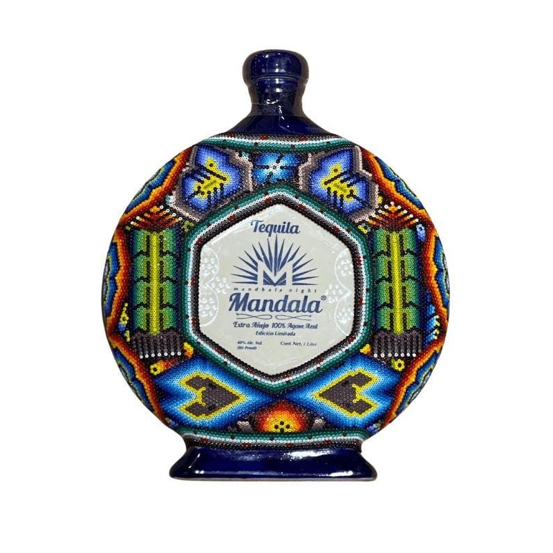 Mandala Extra Aejo Arte Huichol Tequila 1L