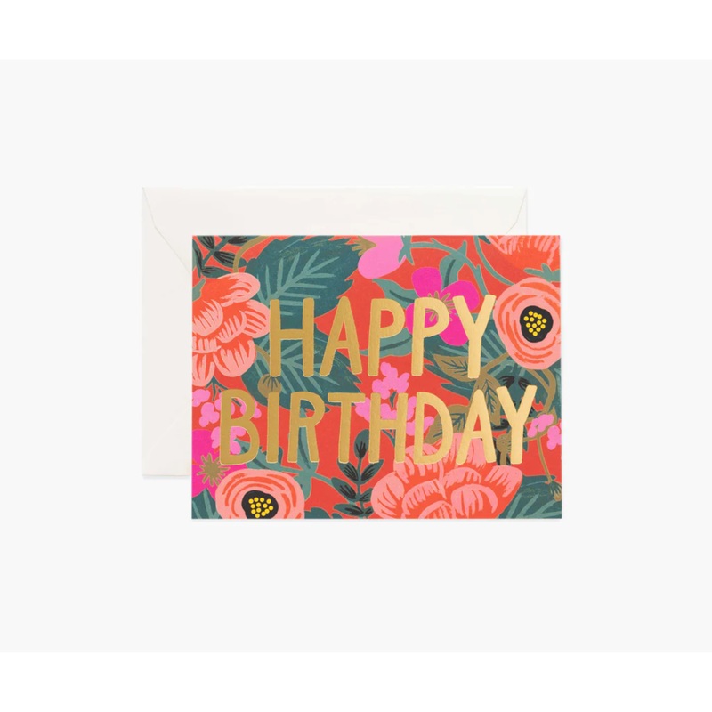Poppy Birthday Card SINGLE