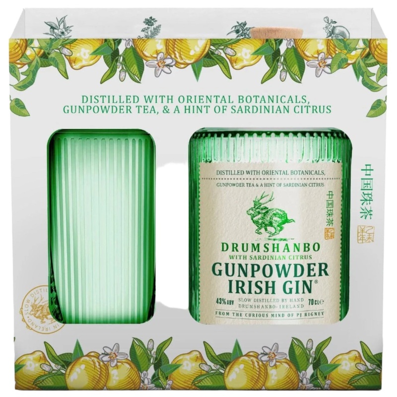 Drumshanbo Gunpowder Irish Sardinian Citrus Gin Glass Pack 70cl