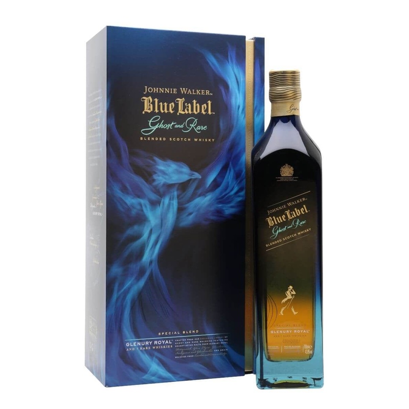 Johnnie Walker Blue Label Ghost and Rare Glenury Royal Blended Scotch Whisky 70cl