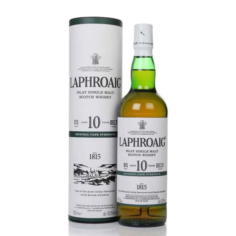 Laphroaig 10 Year Old Original Cask Strength Islay Single Malt Scotch Whisky, 70 cl