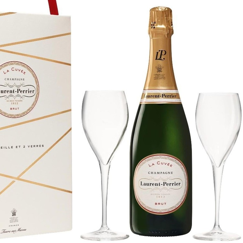 Laurent-Perrier La Cuvee Brut Champagne Two Glass Gift Set 75cl