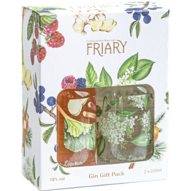 Friary Christmas/Elderflower Gin Liqueurs Gift Set 2x200ml