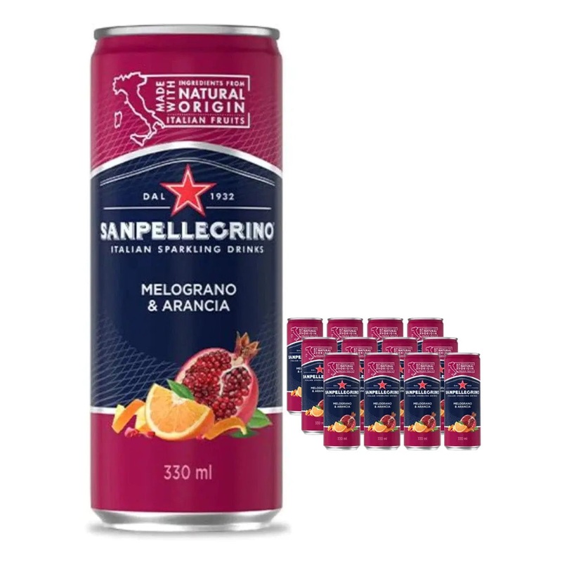 San Pellegrino Melograno & Arancia Multipack, 12 x 330 ml