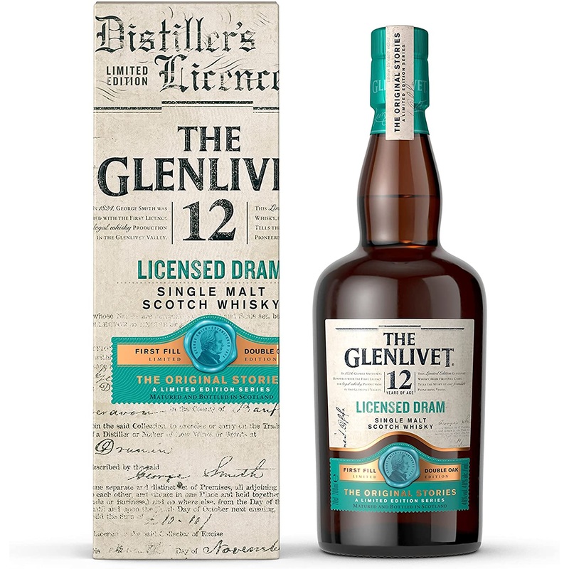 The Glenlivet 12 Year Old Licensed Dram Limited Edition Single Malt Whisky 70cl