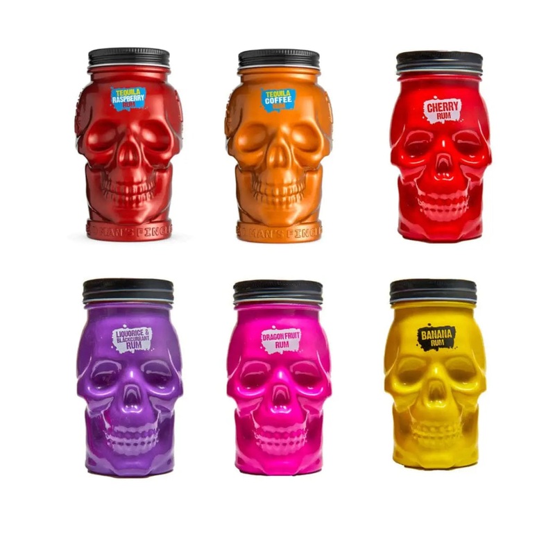 Dead Man's Finger Graveyard Mason Jar Collection, 6 x 50 cl