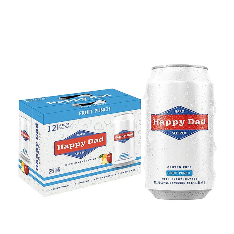 Happy Dad Fruit Punch Hard Seltzer 12 PACK 12 OZ CANS