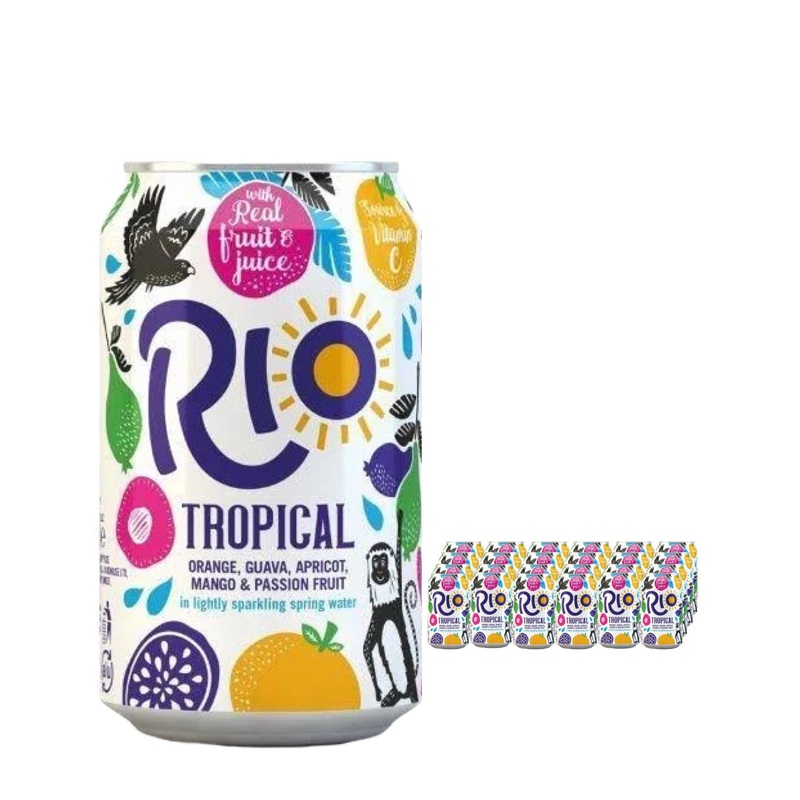 Rio Tropical Fruit Juice Drink Multipack, 24 x 330 ml