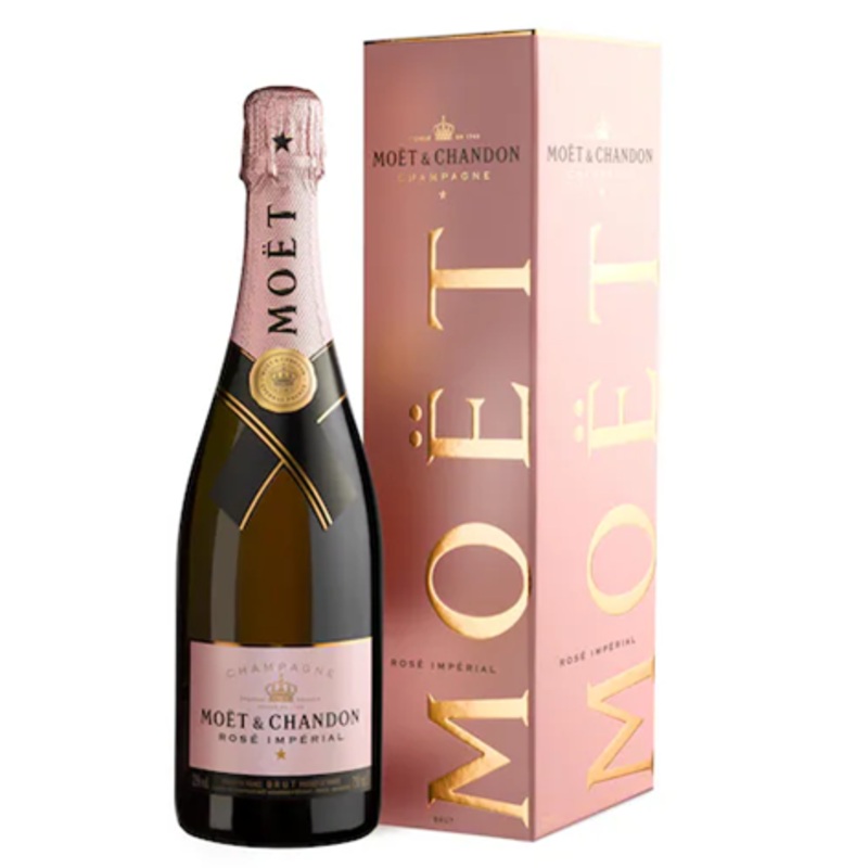 Mot & Chandon Brut Rose Imprial NV Champagne Bottle 75cl - Gift Case 6 Bottle Case 6x75cl
